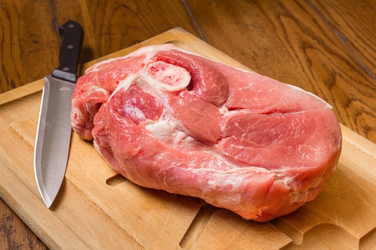 Raw Cut of Pork Shoulder