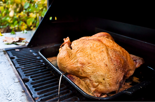 turkey on a bbq grill