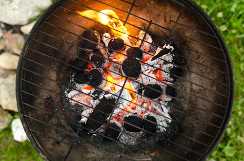 Photo of Black Metal Charcoal Grill