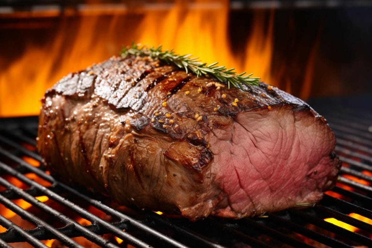 Sirloin Roast on a Flaming Grill