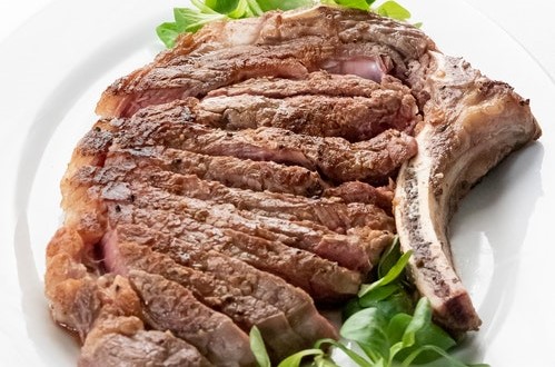 closeup of Ribeye steak