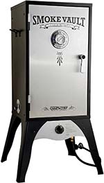 Smoke Vault 18 in. Propane Gas Smoker Adjustable Heat Control Dials Camp Chef