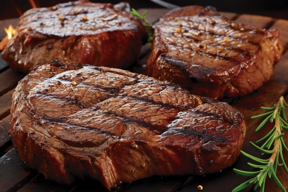 close up of grilled steak