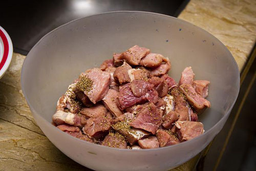 Meat Marination In A Bowl