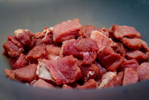 Raw Meat On A Bowl