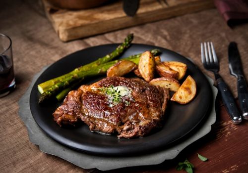 Rustic Ribeye Steak Dinner
