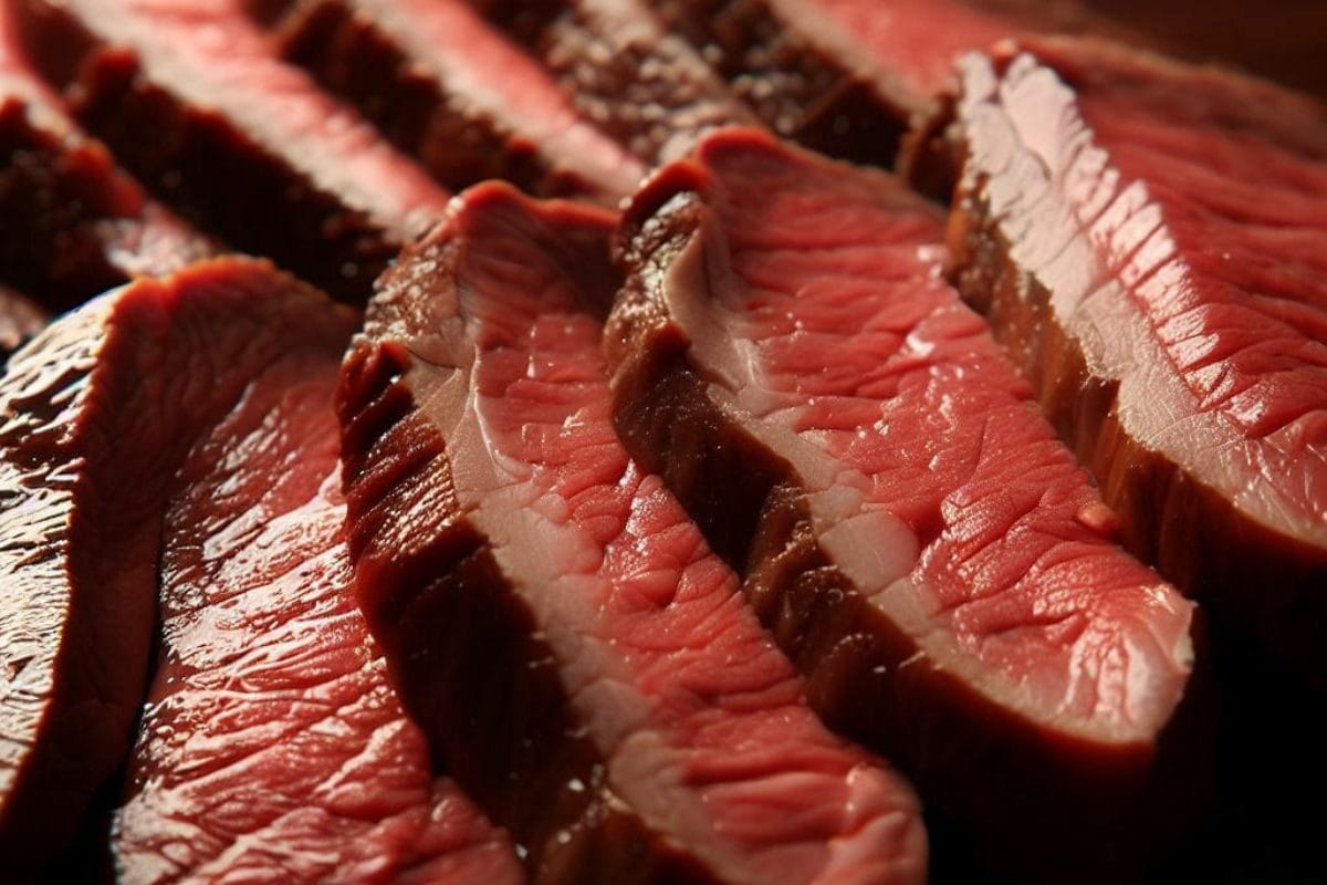 Sliced Pink Beef Steak