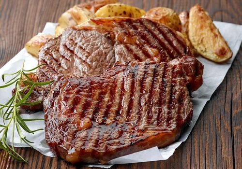 Grilled Beef Steak and Potatoes