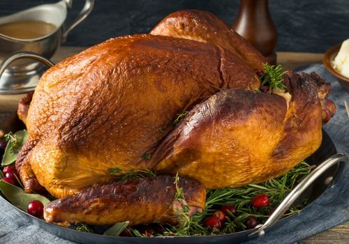 Organic Homemade Smoked Turkey Dinner for Thanksgiving