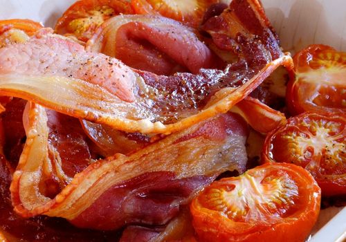 Cooked Bacon and Tomato