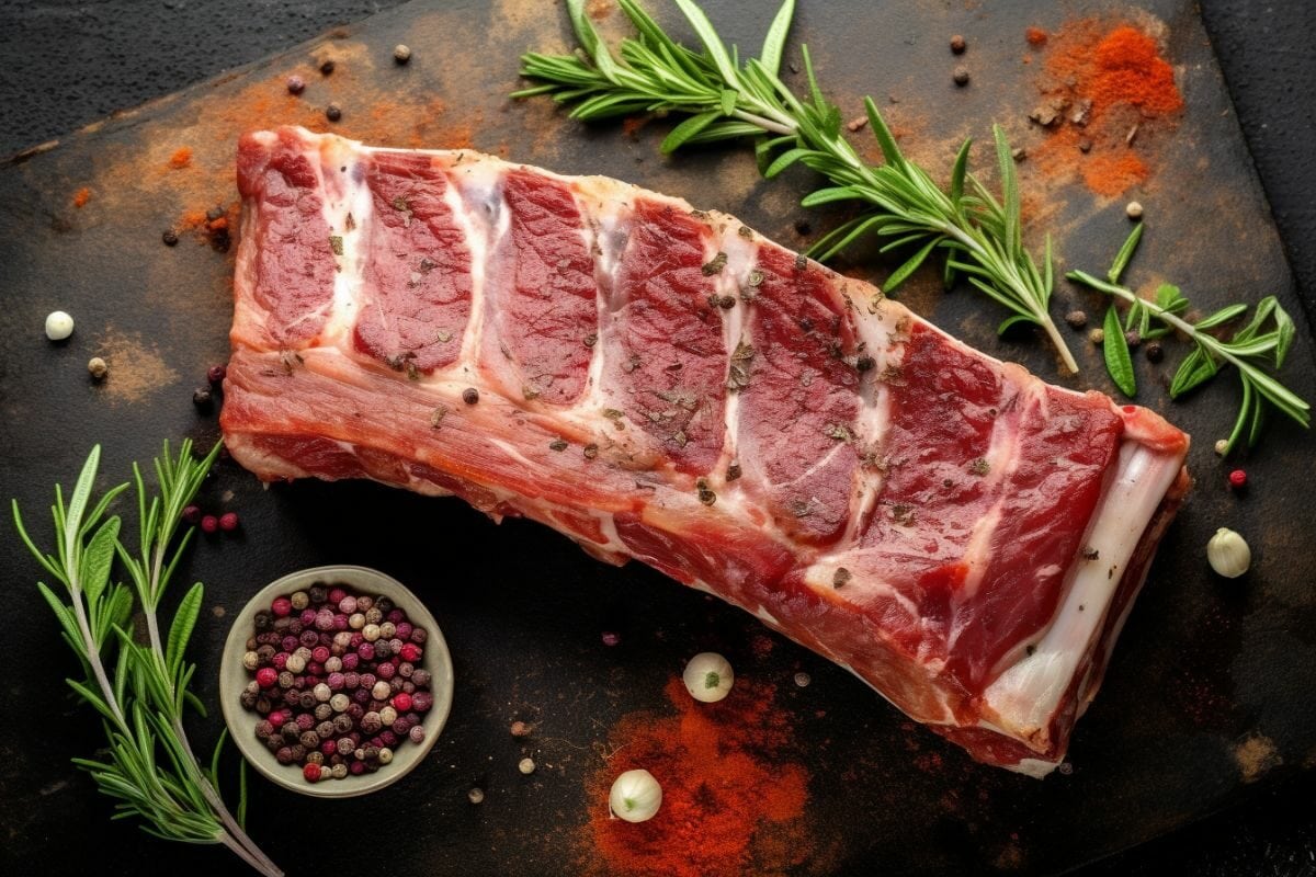Raw Spare Ribs with Herbs