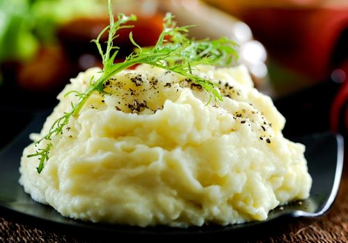 Hot and Creamy Smashed Potatoes