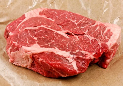 Raw Beef Chuck Roast in Butcher Paper