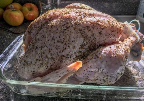 Turkey Marinated with Herbs and Salt Water