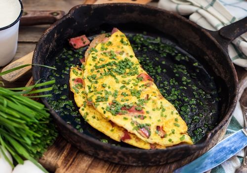 Ham and Chives Omelet