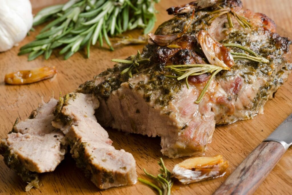 Butterflied Pork Shoulder with Honey, Garlic and Rosemary