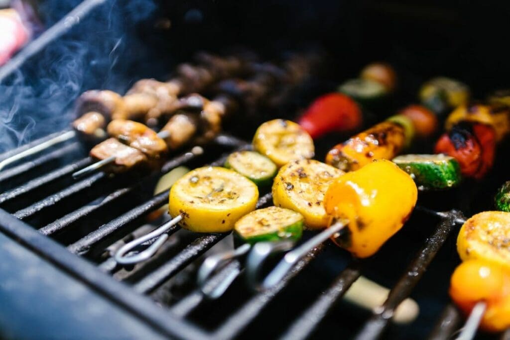 Griller with Barbeque Cooking