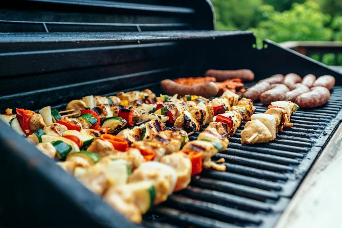 Kebabs and Sausages on the Pellet Grill