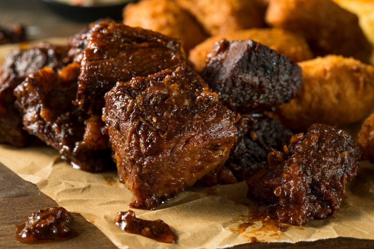 Slow Smoked Pork Belly Burnt Ends