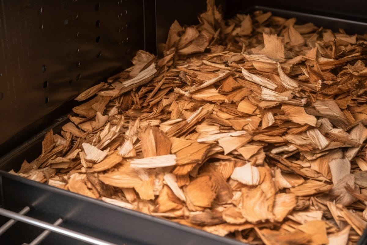 Wood Chips in Electric Smoker