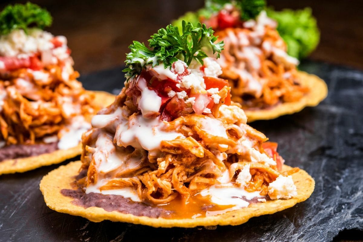 Soft Shell Nachos with Pulled Pork and Sauce