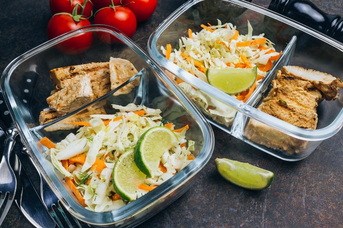 Turkey Meat with Coleslaw Salad Lunch Pack