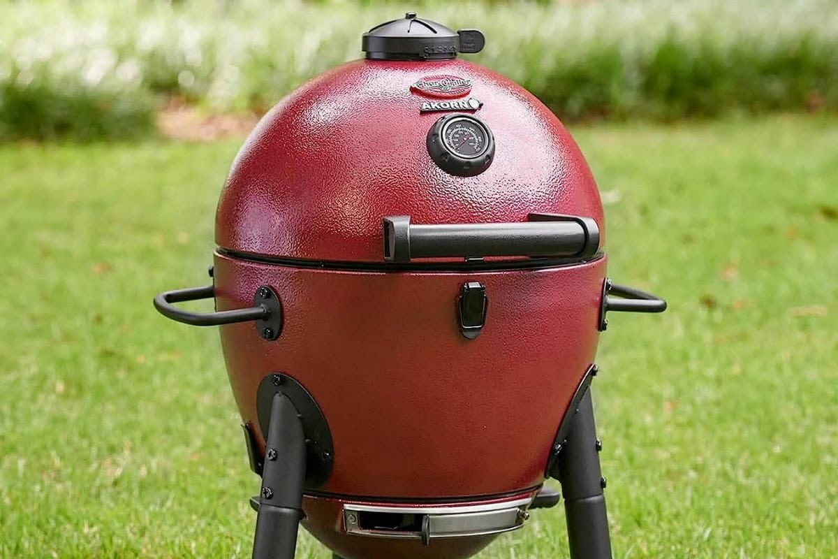 Red Char-Griller Akorn Jr Portable Grill