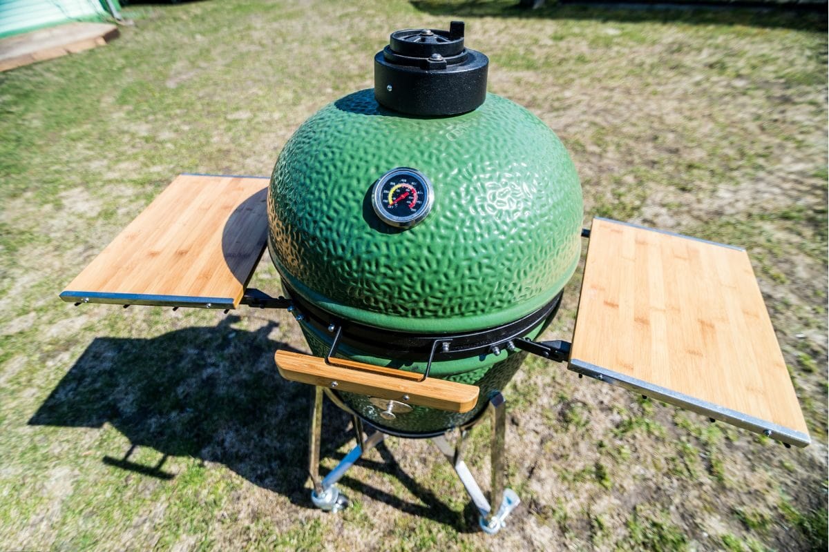 Green Kamado Style Outdoor Grill
