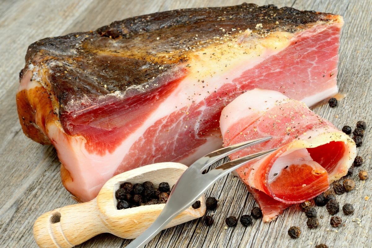Traditional Tyrolean Speck with Black Pepper
