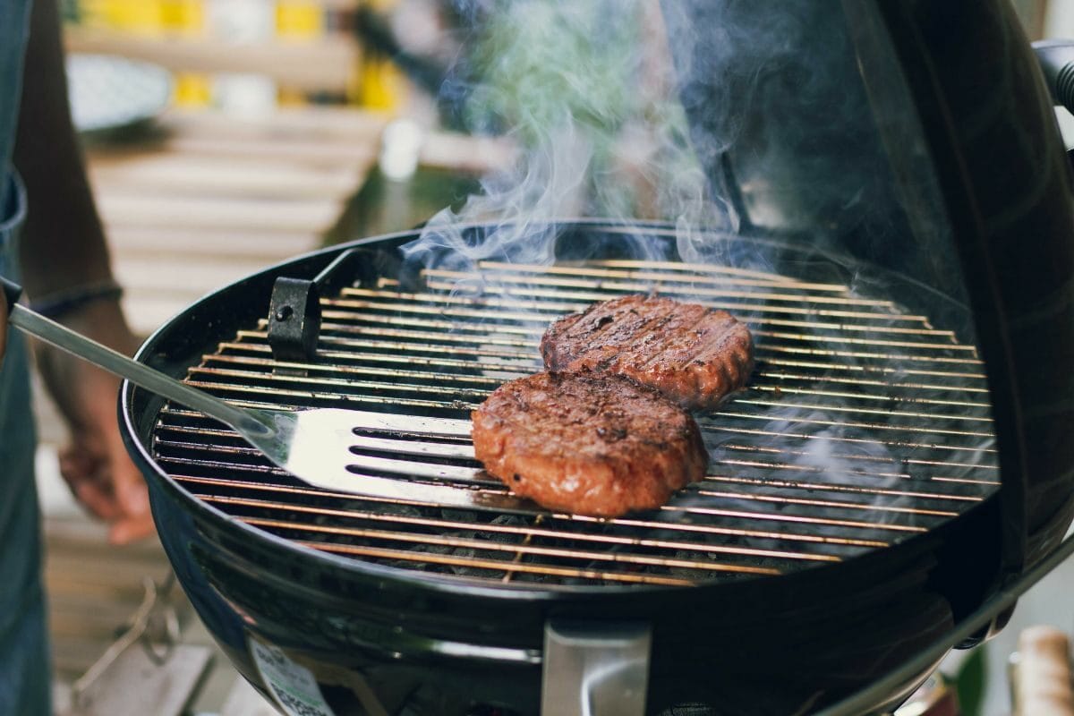 Grilled Patties on the Charcoal Grill